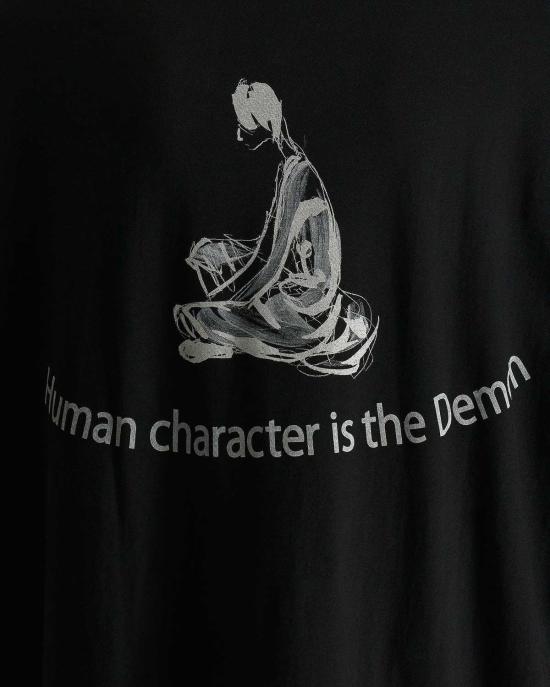  요지 야마모토 반팔 티셔츠 Yohji Yamamoto Pour Homme 프린트 하프 슬리브 E 셔츠 - YOHJI YAMAMOTO