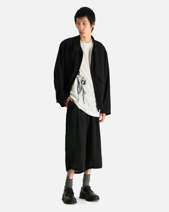  요지 야마모토 반팔 티셔츠 Yohji Yamamoto Pour Homme 프린트 하프 슬리브 A 셔츠 - YOHJI YAMAMOTO