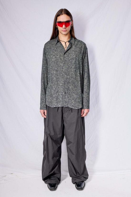  Adyela 긴팔 셔츠 아디엘라 다크 블루 프린트 텐셀 드레스 - OTHER BRANDS