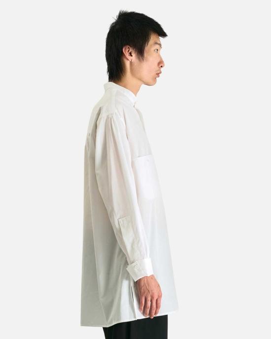  요지 야마모토 긴팔 셔츠 뿌르 옴므 체인 St 노 칼라 B - YOHJI YAMAMOTO