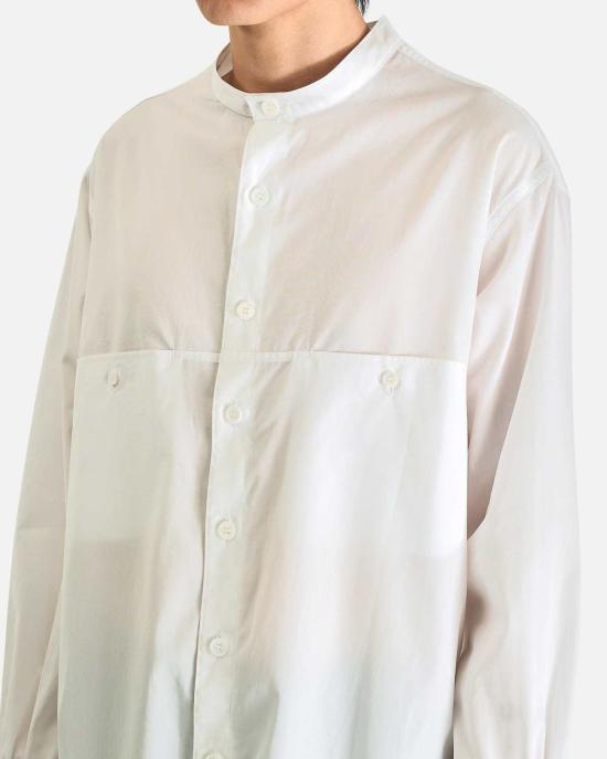  요지 야마모토 긴팔 셔츠 뿌르 옴므 체인 St 노 칼라 B - YOHJI YAMAMOTO