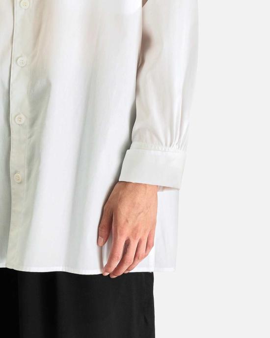  요지 야마모토 긴팔 셔츠 뿌르 옴므 체인 St 노 칼라 B - YOHJI YAMAMOTO