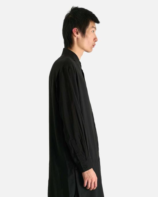  요지 야마모토 긴팔 셔츠 뿌르 옴므 지퍼 & 버튼 디테일 B - YOHJI YAMAMOTO
