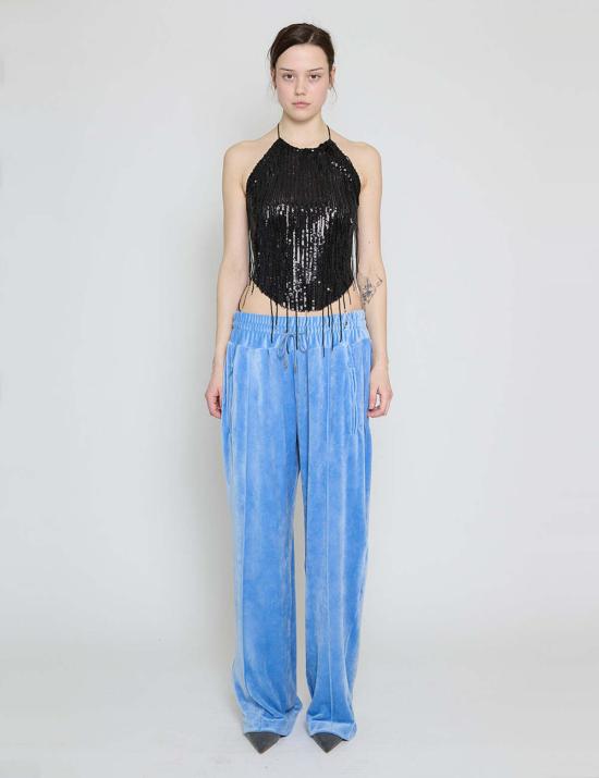  프리스카베라 스트레이트 팬츠 벨루어 트랙 팬츠