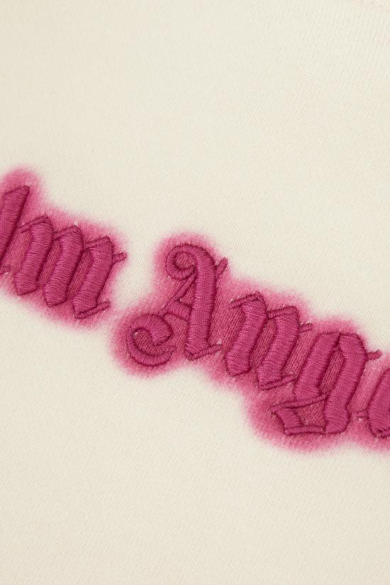 24FW 팜앤젤스 후드 티셔츠 PWBB069F24FLE004 0332 OFF WHITE FUCHSIA - PALM ANGELS