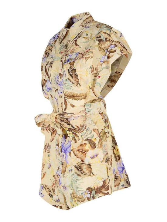 25FW 짐머만 숏 원피스 4235YSS254CREAMMULTI Cream - ZIMMERMANN