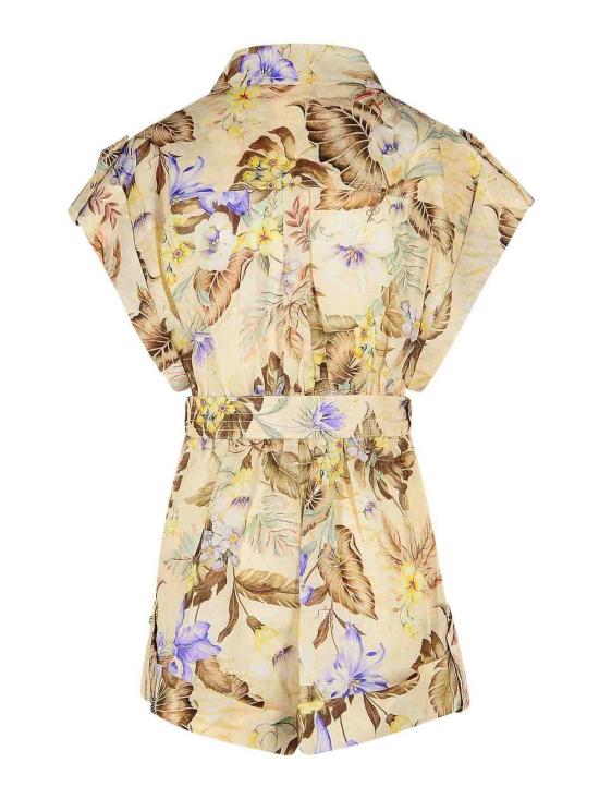 25FW 짐머만 숏 원피스 4235YSS254CREAMMULTI Cream - ZIMMERMANN