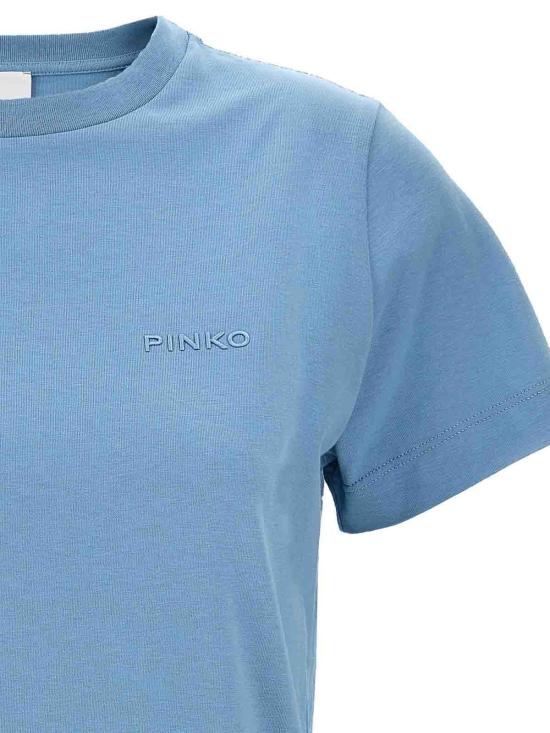 25SS 핑코 반팔 티셔츠 101752A2HNE63 Light Blue - PINKO