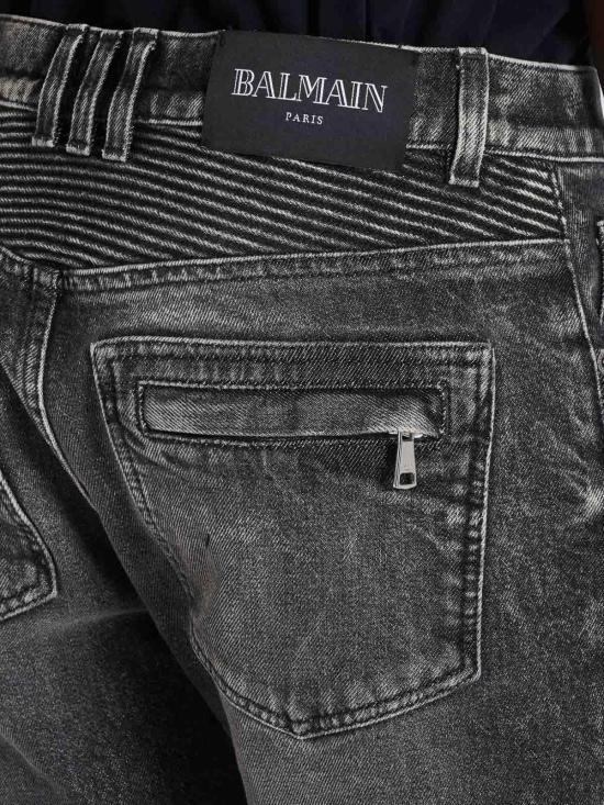 25FW 발망 스트레이트 팬츠 FH1MG115DF829AZ Grey - BALMAIN