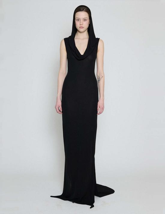  프리스카베라 롱 원피스 후드 맥시 드레스