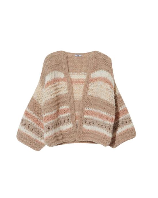  마이아미 가디건 마이애미 알파카 믹스 패턴 봄버 카디건