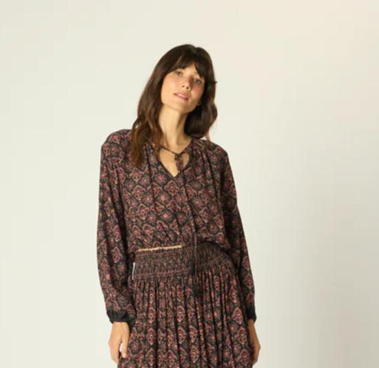  나탈리 마틴 민소매 티셔츠 아멜리아 탑 플뢰르 드 리스 - NATALIE MARTIN