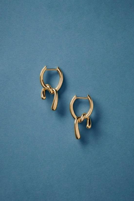  피디파올라 이어링 Pdpaola 미니 트위스트 후프 골드 - PD PAOLA