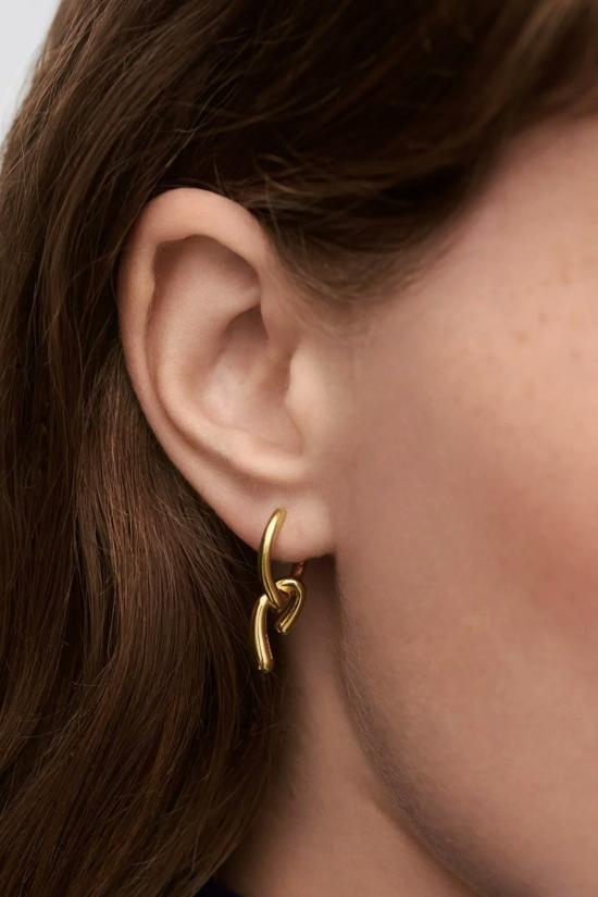  피디파올라 이어링 Pdpaola 미니 트위스트 후프 골드 - PD PAOLA