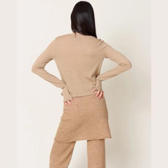  로렌 마누지안 가디건 슈퍼 파인 크루넥 카디건 - LAUREN MANOOGIAN