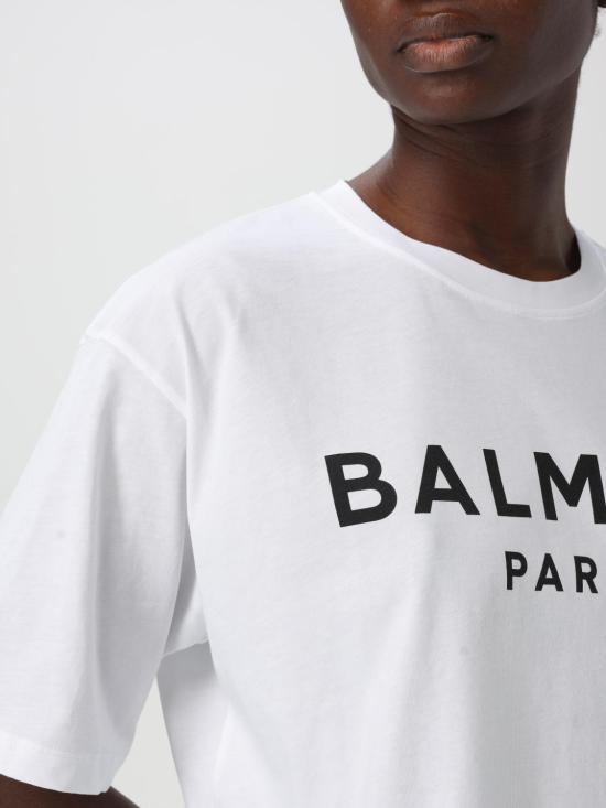 25FW 발망 반팔 티셔츠 BF1EE020BB02 GAB White - BALMAIN