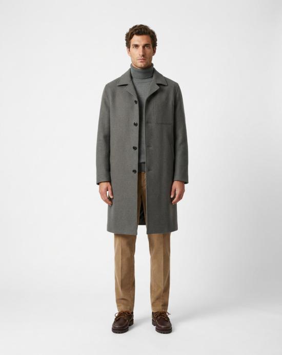  아미 울 벨티드 코트 HCO471WV0022 055 Grey - AMI