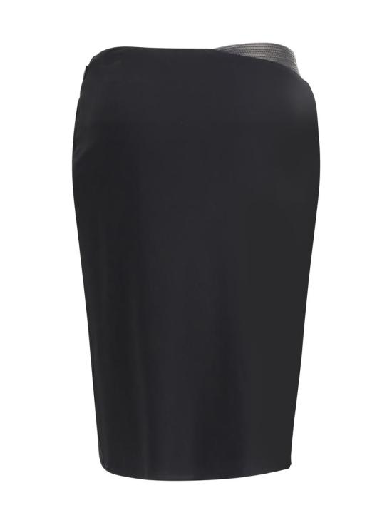 25FW 베르사체 미디 스커트 10219891A14475 1B000 Black - VERSACE