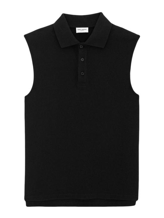 24FW 생로랑 민소매 티셔츠 775377Y37HC1000 Black