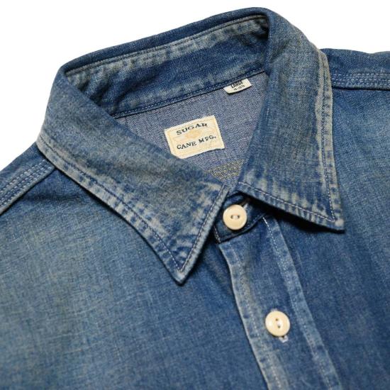  슈가케인 데님 셔츠 사탕수수 Sc29474 작업용 - SUGAR CANE