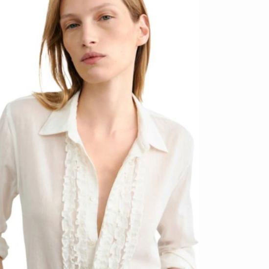  닐리로탄 블라우스 Nili Lotan Nathael 러플 셔츠 - NILI LOTAN