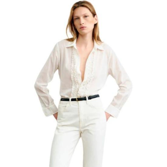  닐리로탄 블라우스 Nili Lotan Nathael 러플 셔츠 - NILI LOTAN