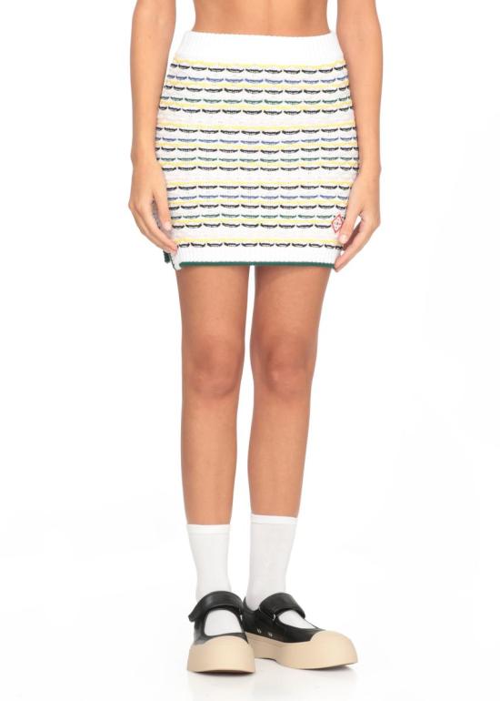 25FW 카사블랑카 스커트 WPF25KW102601COTTON WHITE - CASABLANCA