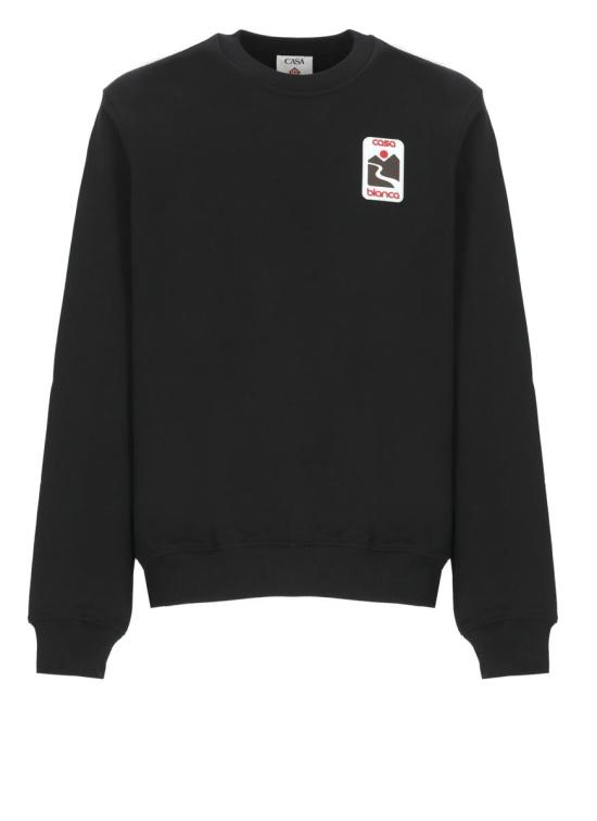 25FW 카사블랑카 스웨터 MPF25JTP29301BLACK LOOPBACK Black