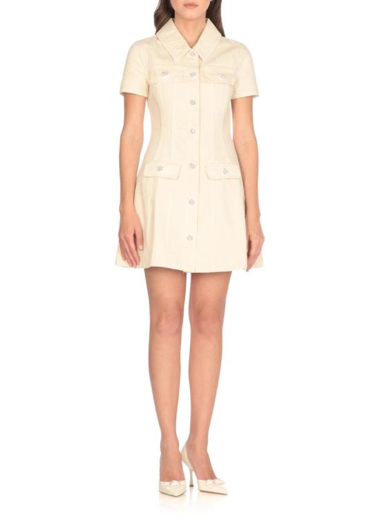 25FW 셀프 포트레이트 원피스 PF25811SCCOLLARED DENIM MINICREAM Beige - SELF PORTRAIT