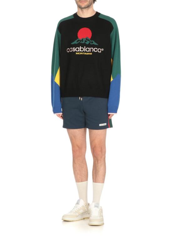 25FW 카사블랑카 스웨터 MPF25KW100801MERINO Black - CASABLANCA