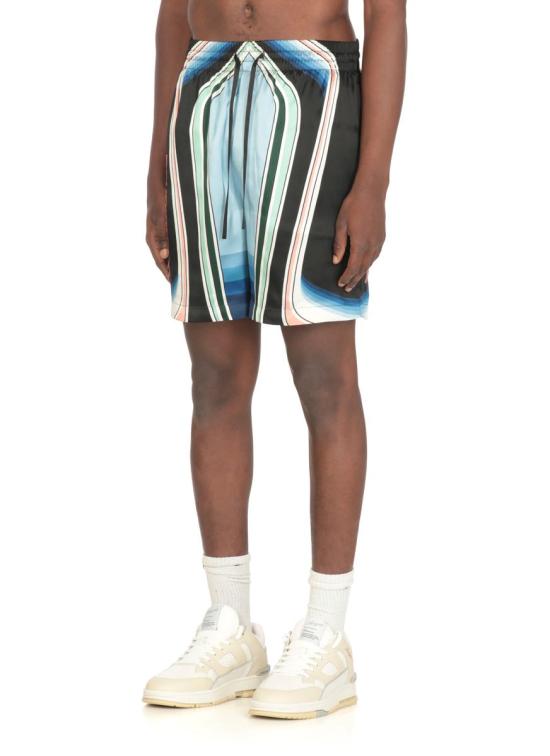 25FW 카사블랑카 숏팬츠 MPF25TR01205SILK SATIN Black - CASABLANCA