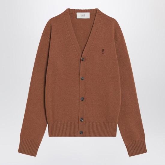 25FW 아미 가디건 HKC363005 R AMI 216 BROWN