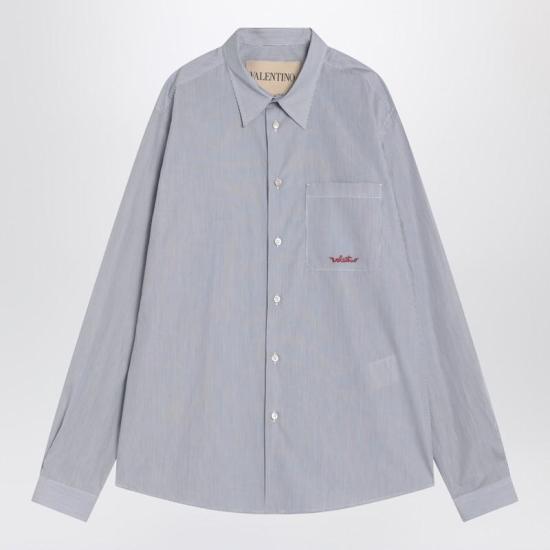 25FW 발렌티노 가라바니 긴팔 셔츠 7V3ABS77B2Q R VALE 129 BLUE