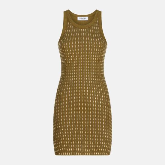 25FW 디 아티코 숏 원피스 251WCW00206JJJ051T R ATTIC 081 GREEN