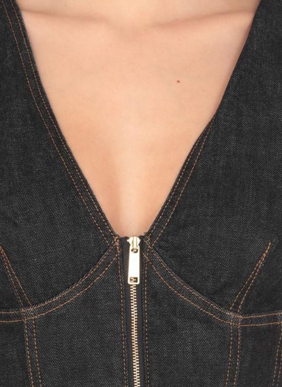 25FW 셀프 포트레이트 원피스 PF25801MBLDENIM MIDIBLUE - SELF PORTRAIT