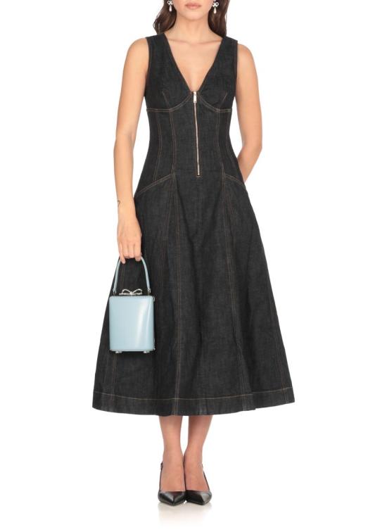 25FW 셀프 포트레이트 원피스 PF25801MBLDENIM MIDIBLUE - SELF PORTRAIT