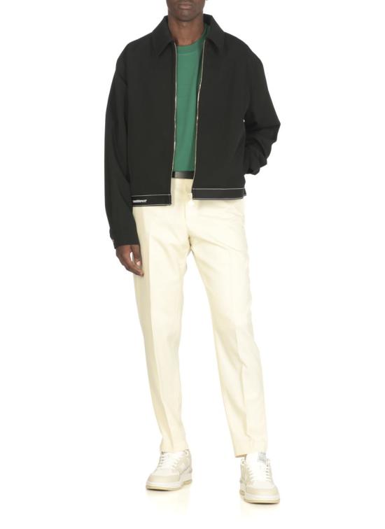 25FW 카사블랑카 봄버 자켓 MPF25JK42501TAILORING WOOL Black - CASABLANCA