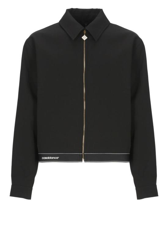 25FW 카사블랑카 봄버 자켓 MPF25JK42501TAILORING WOOL Black