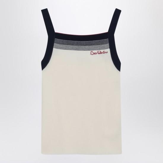 25FW 발렌티노 가라바니 민소매 티셔츠 7B3KM06A9GQ R VALE DWL BLUE