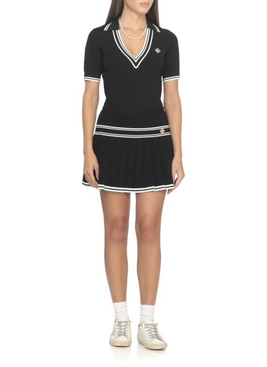 25FW 카사블랑카 블라우스 WPF25KW101801VISCOSE Black - CASABLANCA