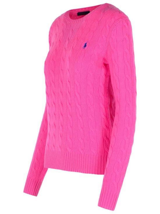 25FW 폴로 랄프로렌 폴로 자수 케이블 니트 스웨터 211971865008 PINK - POLO RALPH LAUREN