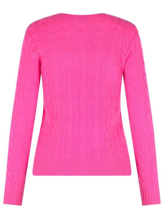 25FW 폴로 랄프로렌 폴로 자수 케이블 니트 스웨터 211971865008 PINK - POLO RALPH LAUREN