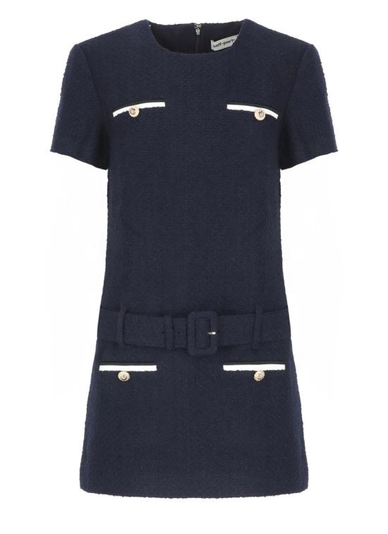 25FW 셀프 포트레이트 숏 원피스 PF25034SBLBOUCLE MINIBLUE