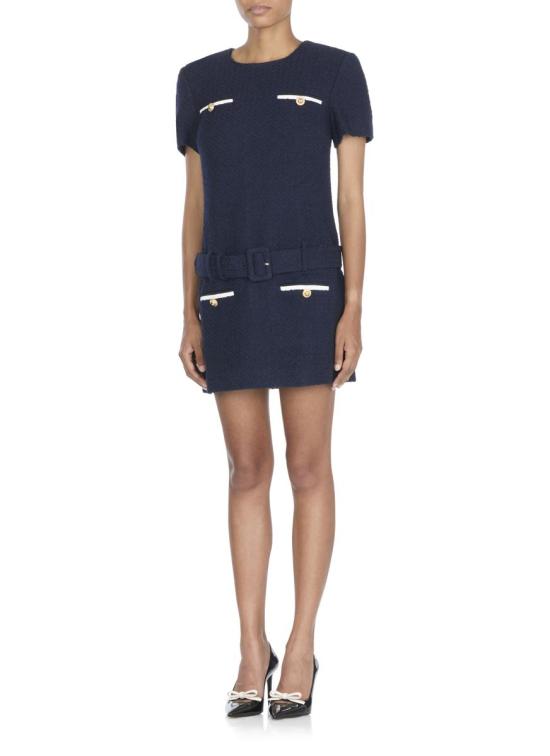 25FW 셀프 포트레이트 숏 원피스 PF25034SBLBOUCLE MINIBLUE - SELF PORTRAIT