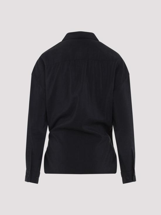  르메르 스트레이트 칼라 트위스트 셔츠 SH1141LF1308BK999 Black - LEMAIRE