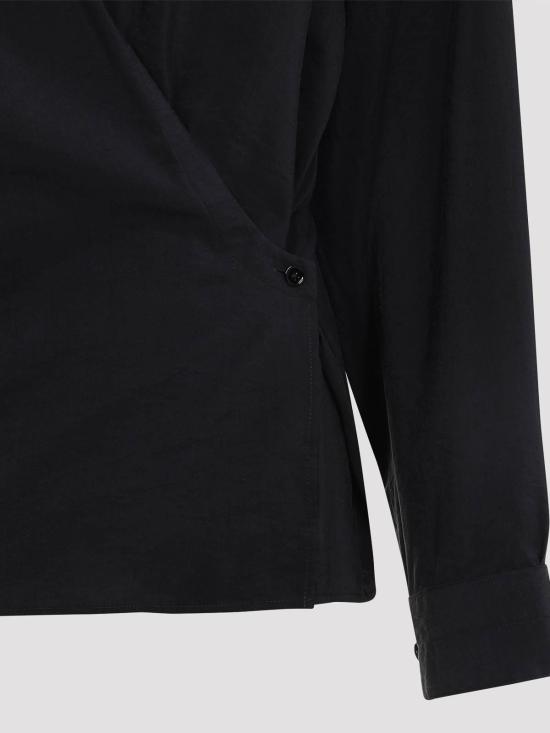  르메르 스트레이트 칼라 트위스트 셔츠 SH1141LF1308BK999 Black - LEMAIRE