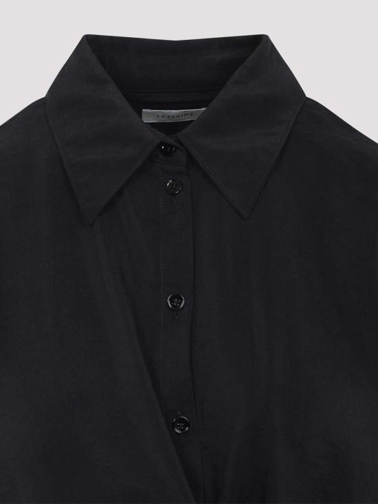  르메르 스트레이트 칼라 트위스트 셔츠 SH1141LF1308BK999 Black - LEMAIRE