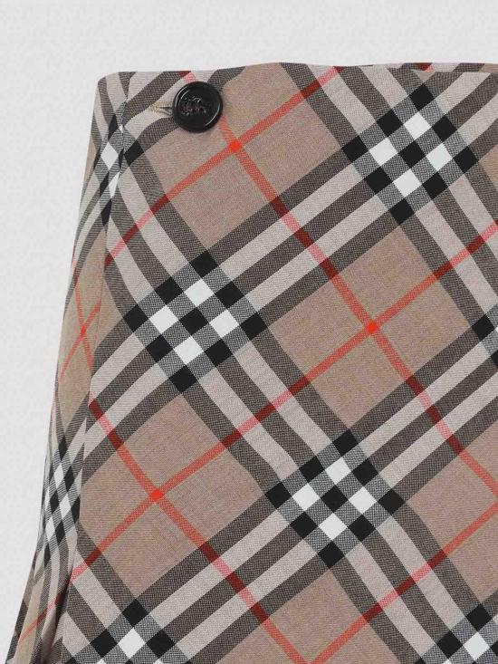  버버리 빈티지 체크 패턴 울 블렌드 미니 스커트 8102634 Black - BURBERRY