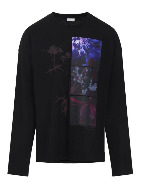  드리스 반 노튼 긴팔 티셔츠 2520211202603900 Black