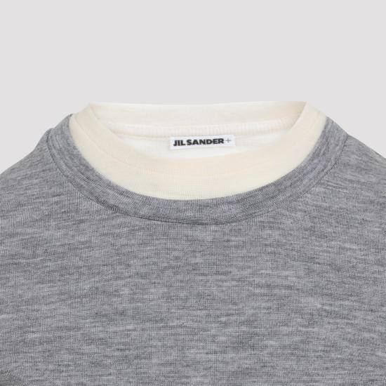 25FW 질샌더 반팔 티셔츠 J40FV0114 J20226 924 GREY BONE - JIL SANDER
